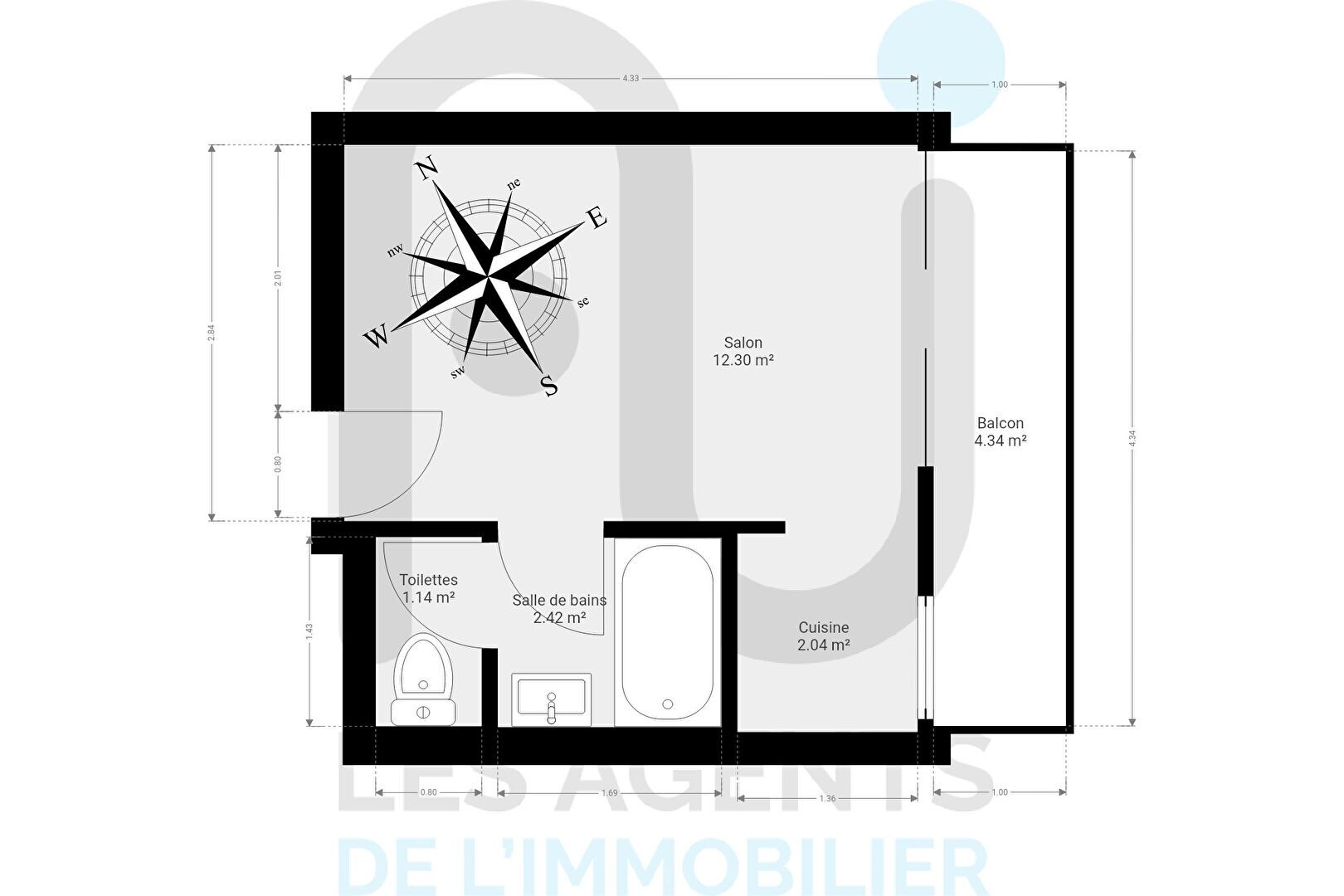 Appartement Puteaux 1 pièce 18 m2 - 1